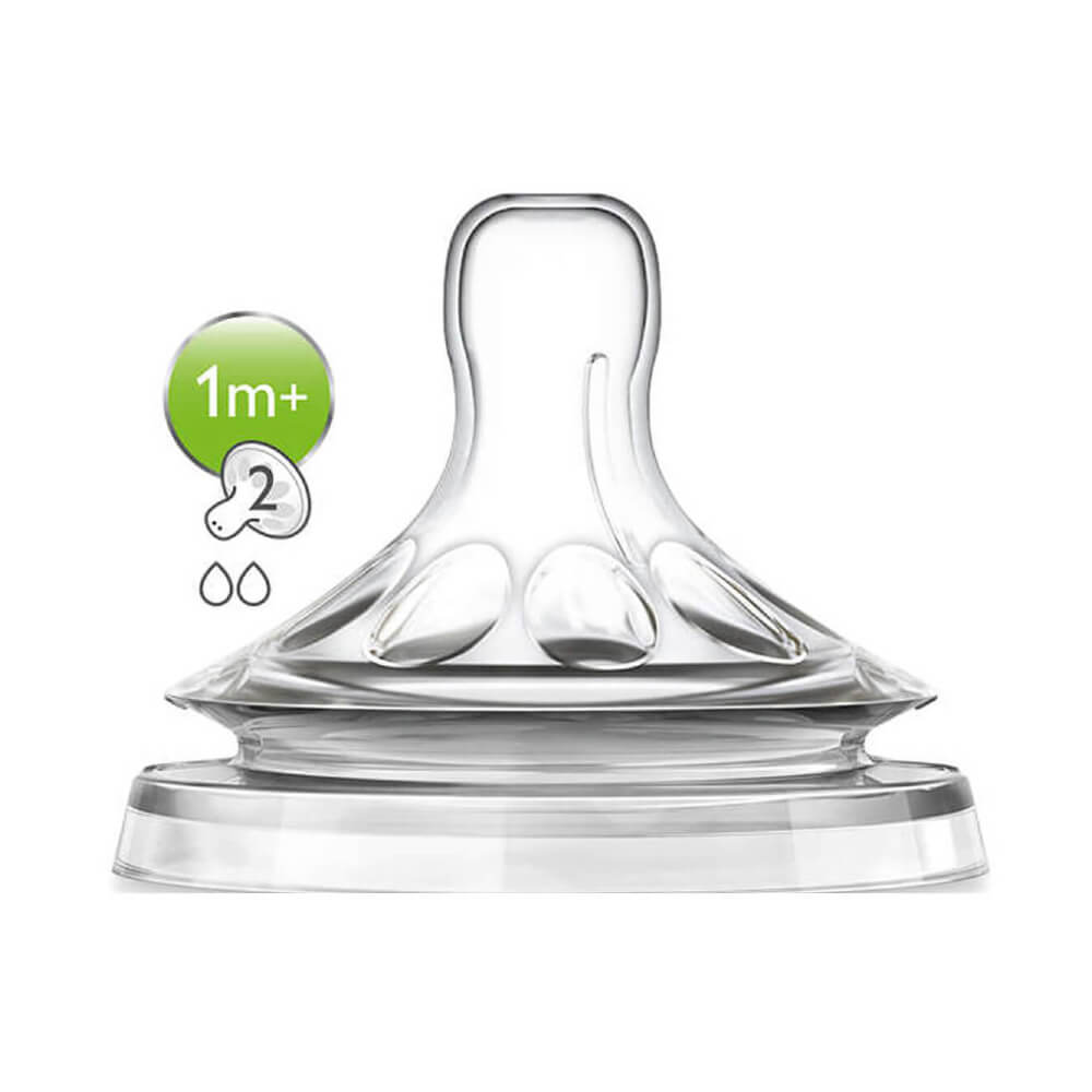 Avent  Philips 1M+  teat  for Natural Bottles  - Slow flow