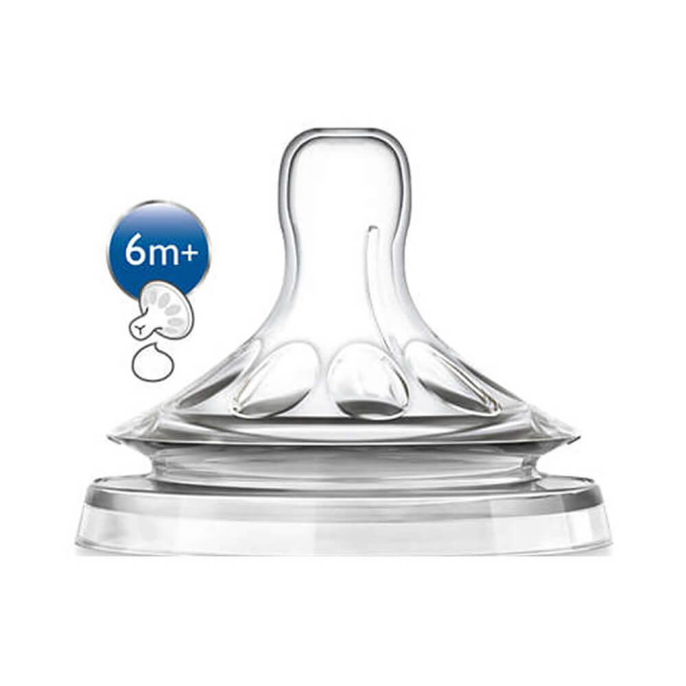 Avent  Philips 6M+  teat  for Natural Bottles  -Thick Feed