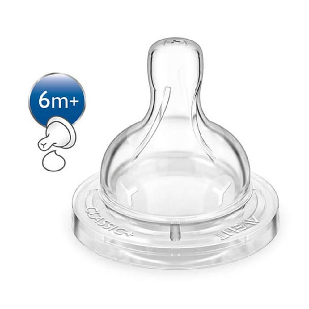  Avent Philips 6M+ Teat for Classic Anti-colic Bottle - Thick Feed