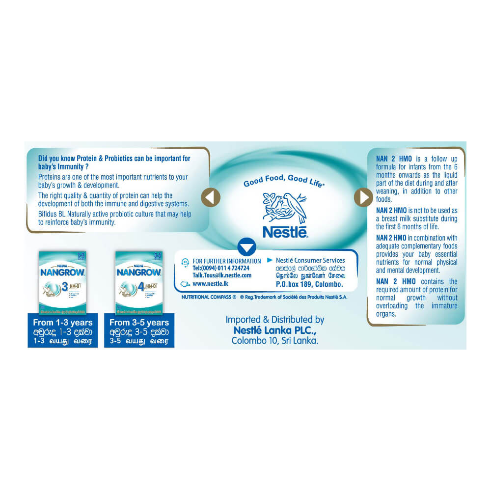 Nestle NAN 2 HMO Follow Up Formula with Iron -6-12 Months, 350g Box Pack