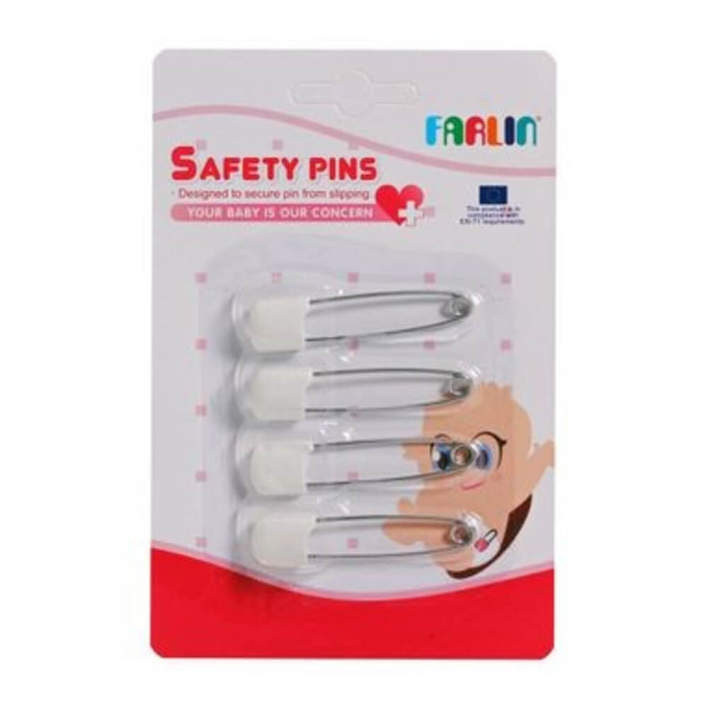 Farlin Safety Pins 4 pieces card