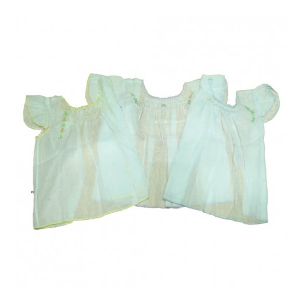 Kids Joy Baby Frock Sleeves Smocking (3 Pieces)