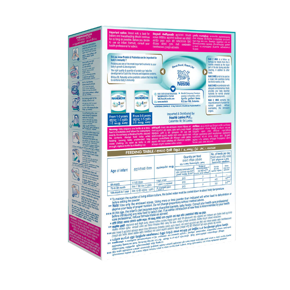 Nestle NAN 2 HMO Follow Up Formula with Iron -6-12 Months, 350g Box Pack
