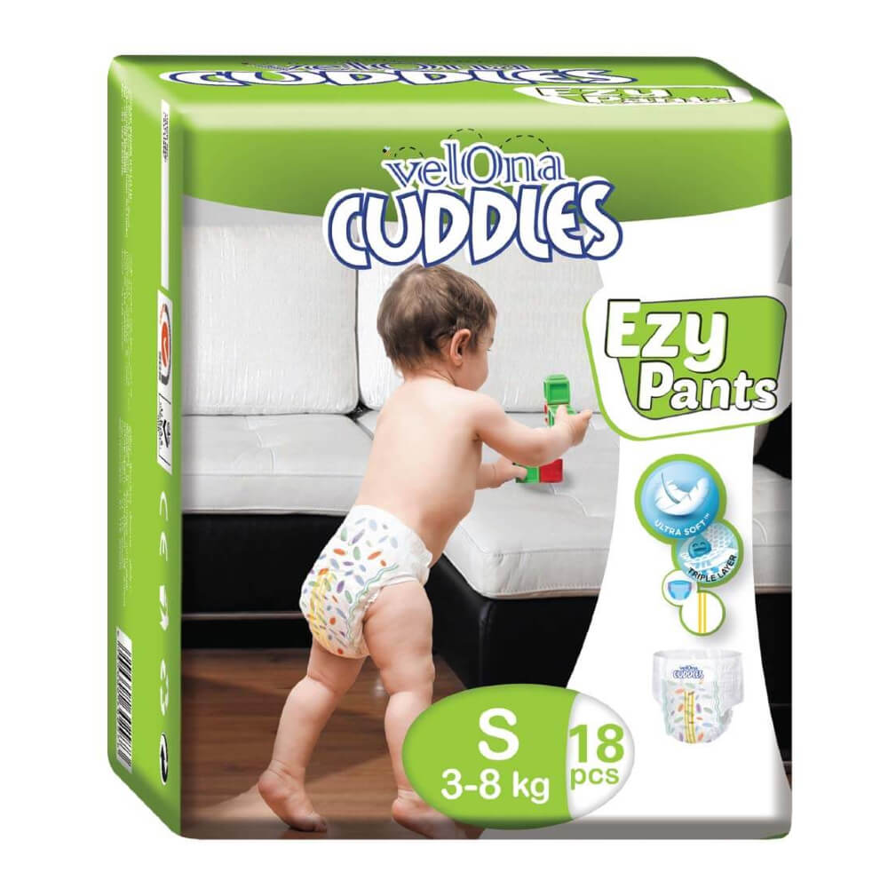 Velona Cuddles Ezy Pants Size S 18 Pcs Pack