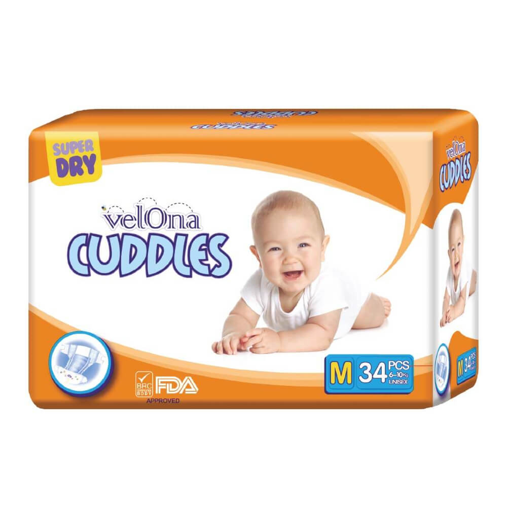 Velona Cuddles Size M 34 Pcs Pack
