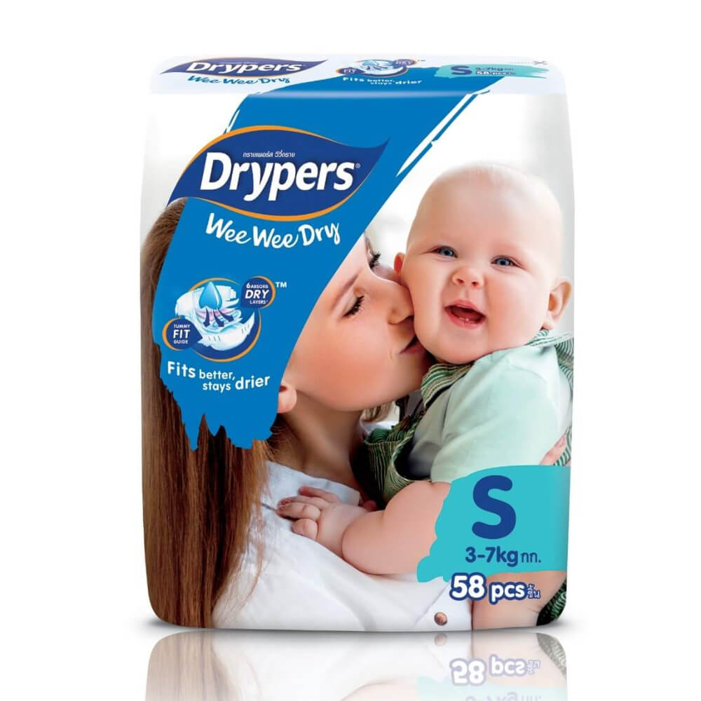 Drypers Wee Wee Dry Size S 58 Pcs Pack