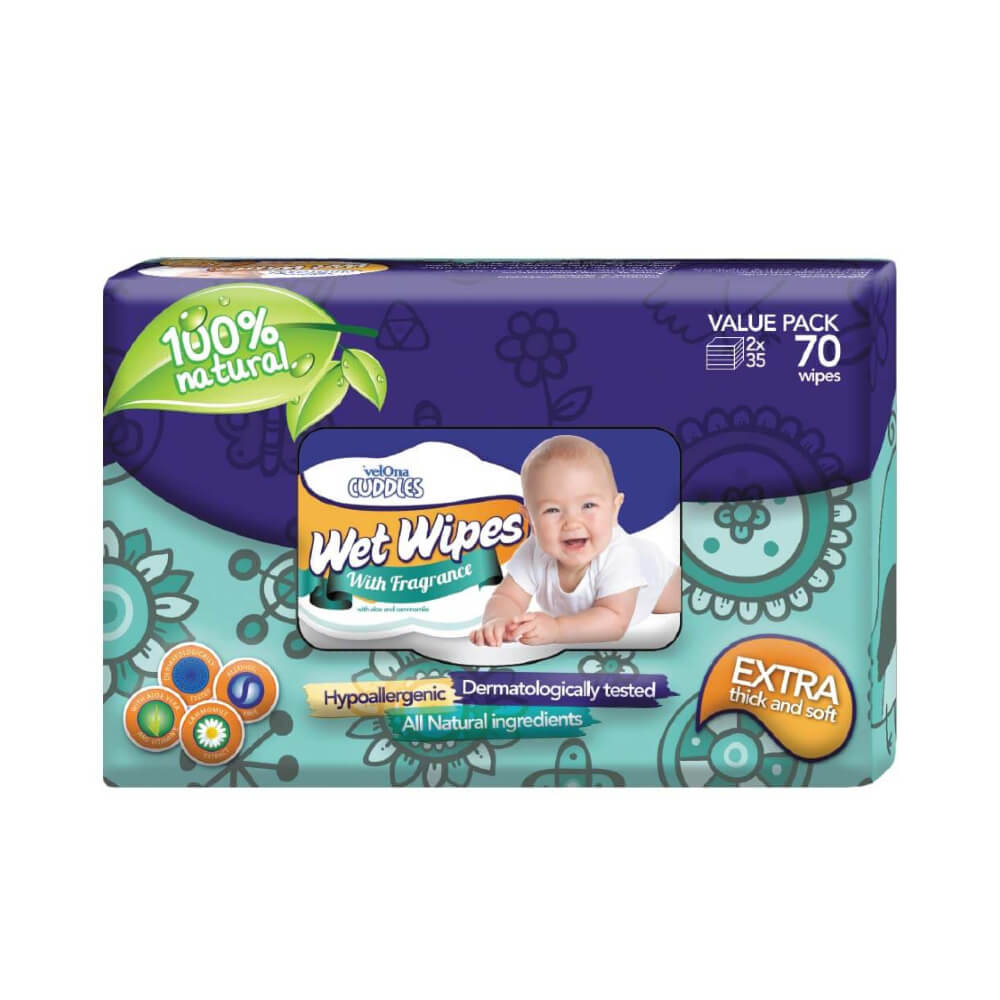 Velona Cuddles Wet Wipes (With Fragrance)