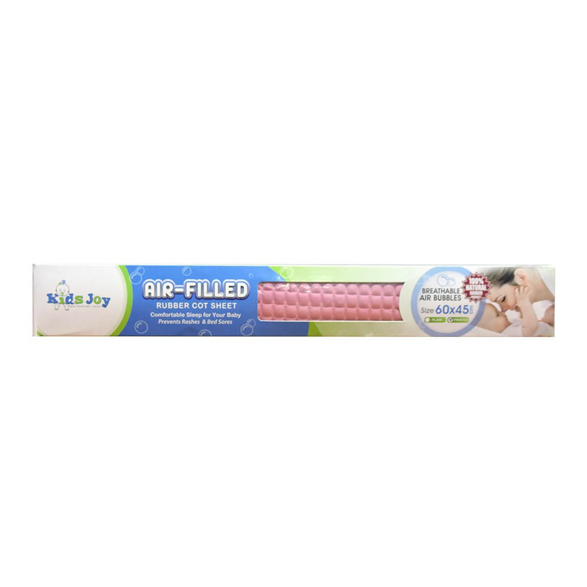 Kids Joy Air-filled Rubber Cot Sheet Plain