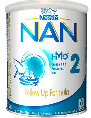 Nestle NAN 2 HMO Follow Up Formula with Iron -6-12 Months, 400g Tin