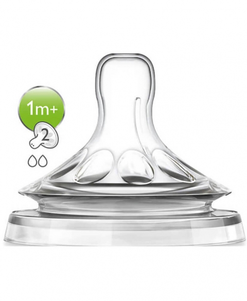 Avent  Philips 1M+  teat  for Natural Bottles  - Slow flow