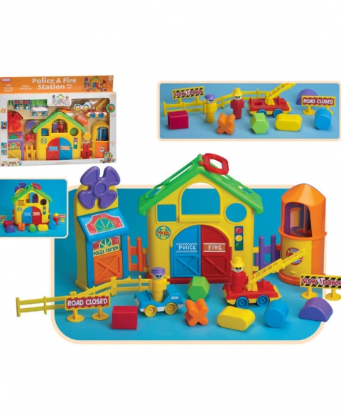 Funtime Police & Fire Station Play Set