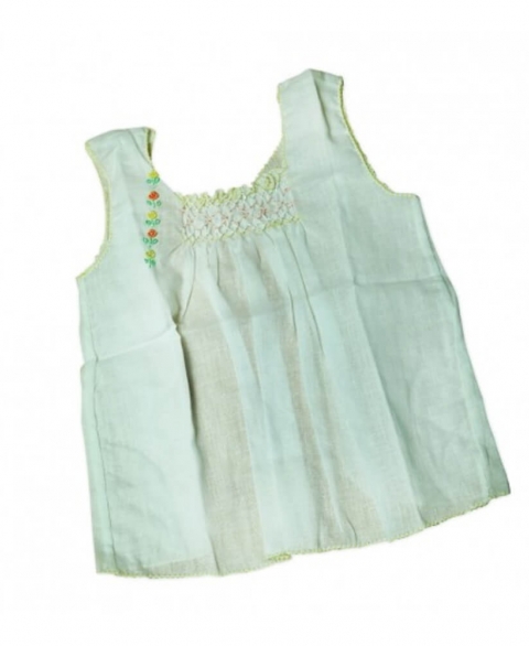 Kids Joy Baby frock Sleeveless with Smocking (3 Pieces)