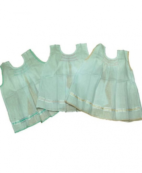 Kids Joy Piping Baby Frock Smocking (3 Pieces)