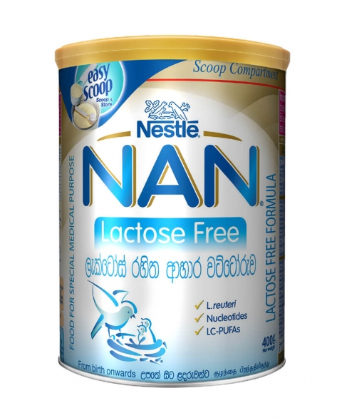 Nestle NAN Lactose Free From birth onwards - Food for special Medical Purpose - 400g Tin