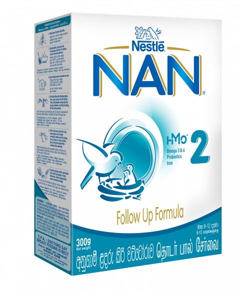 Nestle NAN 2 HMO Follow Up Formula with Iron -6-12 Months, 300g Box Pack