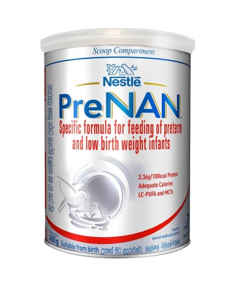 Nestle PreNAN Specific formula for feeding of Preterm and Low Birth Weight Infants – Suitable from Birth, 400g Tin