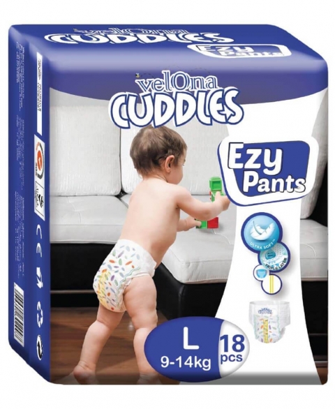 Velona Cuddles Ezy Pants Size L 18 Pcs Pack