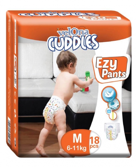 Velona Cuddles Ezy Pants Size M 18 Pcs Pack