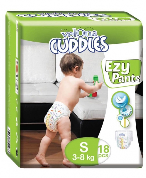Velona Cuddles Ezy Pants Size S 18 Pcs Pack