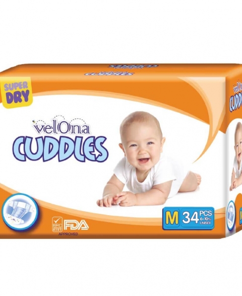 Velona Cuddles Size M 34 Pcs Pack