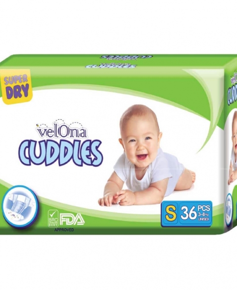 Velona Cuddles diapers Size S 36 Pcs Pack
