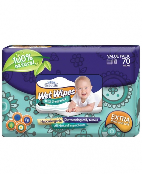 Velona Cuddles Wet Wipes (With Fragrance)