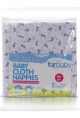 Fair Baby Nappy Printed 18x18 With Colour Edging  6pcs Pack